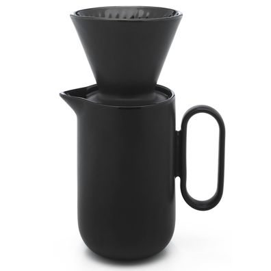 Kaffeekanne 900 ml Keramik 2-tlg. & Dauerfilter Slow Coffee Maker Steingut Kanne