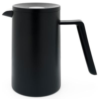 Kaffee-Teebreiter 1.0L Edelstahl schwarz doppelwandig French Press Kaffeedrücker