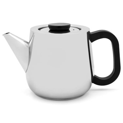 Edelstahl Teekanne 1.0 Liter Glanz einwandige Kanne Edelstahlkanne & Tee-Filter