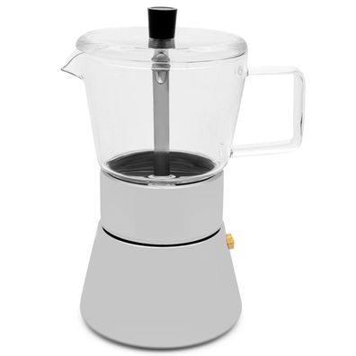 Espressokocher Edelstahl Induktion 4 Tassen Kaffee-Filter Mokka Kaffeebereiter