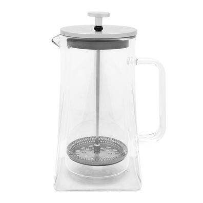 Kaffeebereiter doppelwandig Teebereiter 0.8 Liter aus Glas Teekanne Kaffeekanne