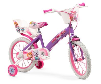 16 Zoll Kinder Mädchen Fahrrad Mädchenfahrrad Rad Bike Paw Patrol Lila