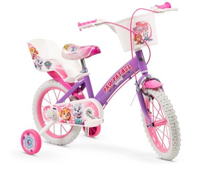 14 Zoll Kinder Mädchen Fahrrad Kinderfahrrad Mädchenfahrrad Rad Bike Paw Patrol Lila