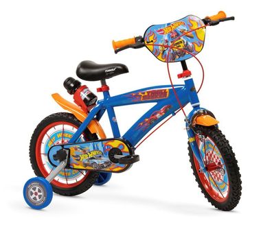 14 Zoll Kinder Jungen Fahrrad Rad Bike Blau Rot Jungenfahrrad Hot Wheels