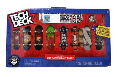 Tech Deck 25th Anniversary Pack 8er-Set mit Finger-Skateboards coolster Marken