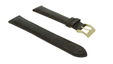 Candino Saphire Uhrenarmband 20mm Leder dunkelbraun Krokoprägung C4559