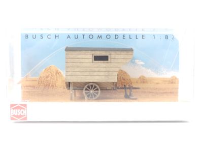Busch H0 59932 Modellauto Anhänger "Schäferwagen" mit Deichselaufleger 1:87