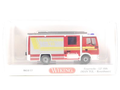 Wiking H0 0614 03 Modellauto LKW Feuerwehr - LF 10/6 MAN TGL - Rosenbauer 1:87