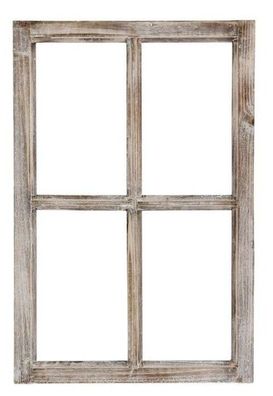 Deko-Fensterrahmen Holz Fenster braun gewischt shabby 40x2x60cm* 431354-000-707