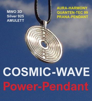 Cosmic-Wave Pendant 3D SILVER Lakhovsky Amulett Multiwave Oszillator Skalar Resonanz