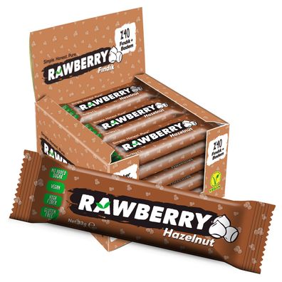 Rawberry Kakao und Haselnussriegel, ohne Zuckerzusatz, Glütenfrei, Nussriegel, Vegan