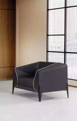 Designer Büro Sessel Textil Möbel Stoff Arbeitzimmer Einrichtung Polstersessel