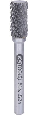 KS TOOLS HM Zylinder-Frässtift Form A ohne Stirnverzahnung, 10mm