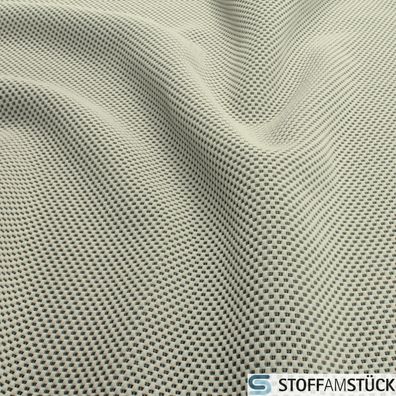 Stoff Polyester Polster Fleece ecru 3D Optik farbecht strapzierfähig Wabe