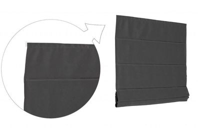 Basic Raffrollo Faltrollo 50x175 cm Anthrazit Raffgardine