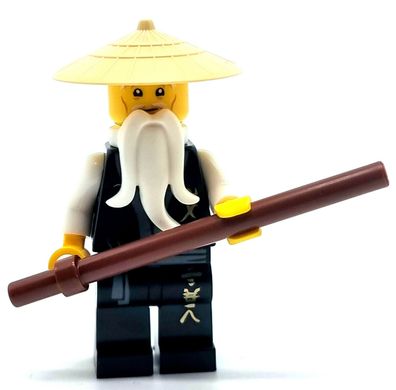 LEGO Ninjago Figur Wu mit Stabilen Stock