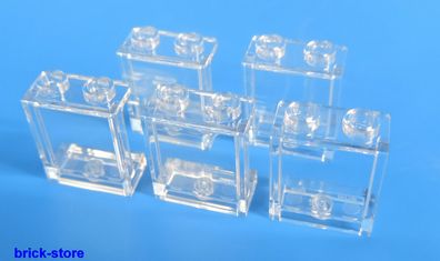 LEGO® 1x2x2 Fenster / Glas transparent klar / 5 Stück