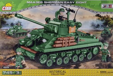 COBI SET 2533 Bausatz Panzer / Tank Sherman Easy Eight