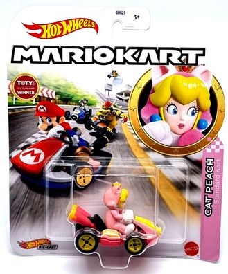 Mattel Hot Wheels cars Super Mario Kart Auto Cat Peach Standard Kart