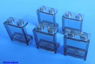 LEGO 1x2x2 Fenster / Glas transparent rauch / 5 Stück