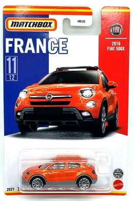 Mattel Matchbox France Serie 2021 Car Fiat 2016 Fiat 500X 11/12