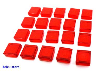 LEGO Nr- 3003941 / 1x1 Fliese rot transperant / 20 Stück