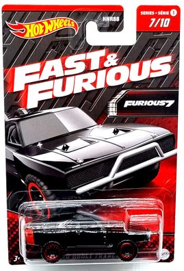 Hot Wheels Fast & Furious RED Serie 1 car `70 Dodge Charger 7/10