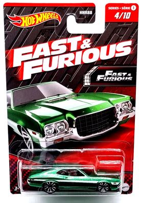 Hot Wheels Fast & Furious RED Serie 1 car `72 Ford Gran Torino Sport 4/10