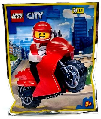 LEGO City 952203 Figur Sam Schnäller mit roten Motorrad