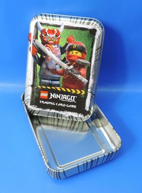 LEGO Ninjago Trading Card Game Tin Box Silber leere Dose / Karten Dose
