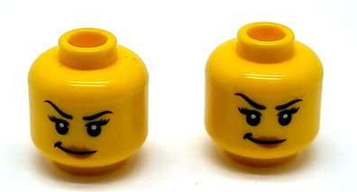 LEGO Minifigures Food und Zubehör - Figuren Kopf Gesicht Frau / 2 Stück