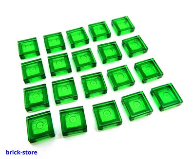 LEGO Nr- 4216384 / 1x1 Fliese grün transperant / 20 Stück