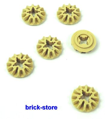 LEGO® Technic (6589/7938) beige Zahnrad 12 Zähne / 6 STÜCK