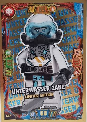 LEGO Ninjago Trading Card Game Limitierte Karte Nr. LE7 Unterwasser Zane