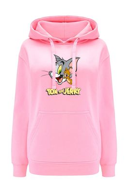Damen Kapuzenpullover Hoodie Tom i Jerry 017 Tom & Jerry Pink