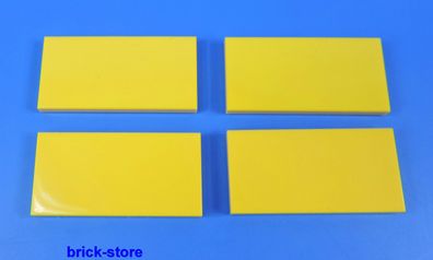 LEGO Nr- 4560181 Fliese 2x4 gelb / 4 Stück