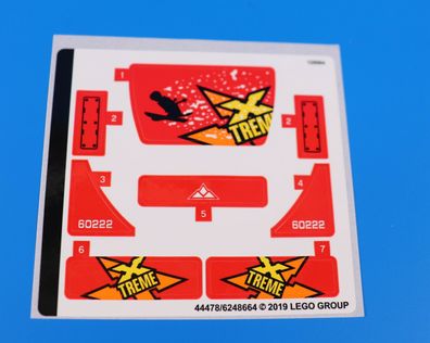 LEGO (19) Sticker aus Set 60222 Aufkleber City Fahrzeug