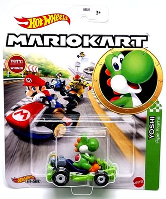 Mattel Hot Wheels cars Super Mario Kart Auto Yoshi Pipe Frame