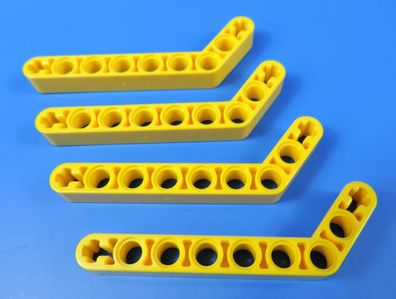 LEGO® technic Nr- 4544005 / 3x7 gelbe Winkel Lochstangen - Liftarm / 4 Stück