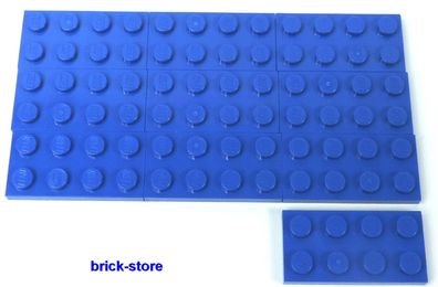 LEGO 2x4 Platten blau / 10 Stück