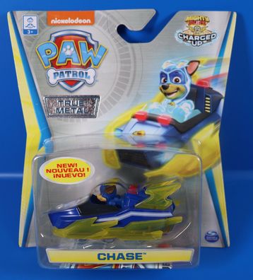 Paw Patrol Fahrzeuge Autos Cars Figur Chase / Mighty Pups Charged up