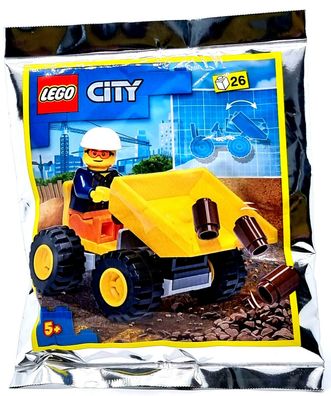 LEGO City 952204 Bauarbeiter Figur Phil Korkie mit Kipplader