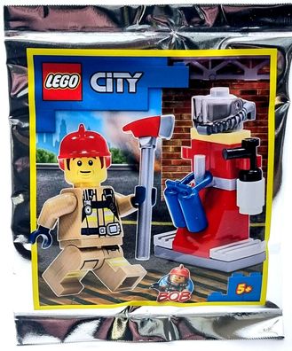 LEGO City 952104 Figur Feuerwehrmann Bob mit Ausrüstung / Polybag