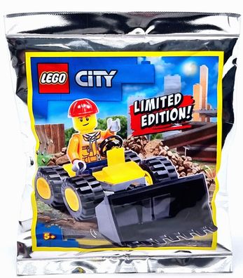 LEGO City 952102 Figur Bauarbeiter Max Marbel mit Mini Bagger