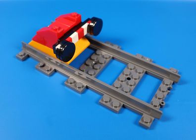 LEGO® City Eisenbahn Puffer Lok Prellbock rot mit gerade Schiene