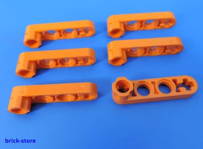 LEGO® technic Nr- 6170368 / 1x2 flach Kreuz + Loch + Verbinder orange / 6 Stück