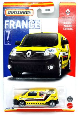 Mattel Matchbox France Serie 2021 Car Renault Kangoo Express 7/12