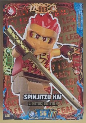 LEGO Ninjago Trading Card Game Limitierte Karte Nr. LE6 Spinjitzu Kai