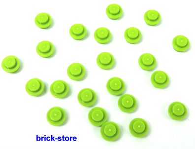 LEGO 1x1 x0.33 runde Platten hellgrün Rundsteine / 20 Stück