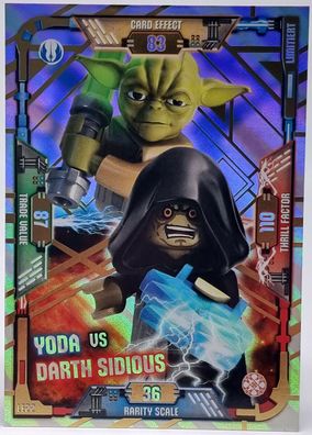 LEGO Star Wars Trading Card Game Limitierte Karte Nr. LE22 Yoda Vs. Darth Sidious